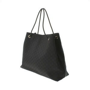 Gucci Monogram black distinctive Tote Gifford Handles Bag braided